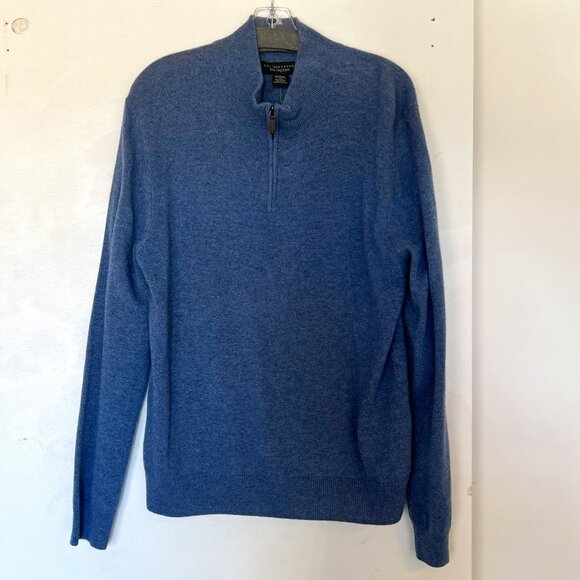 Bloomingdale's Cashmere Half-Zip Sweater in Dusty